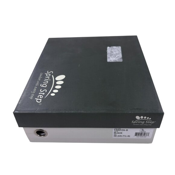 Spring Step Yaritza Pebbled Leather Bootie EU 38 - US 7.5-8 Lug Sole Black NEW - Picture 7 of 8